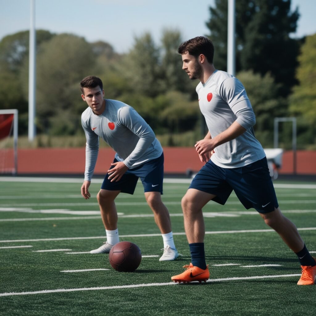 Leonardo Phoenix two players practicing football on the fiels 0